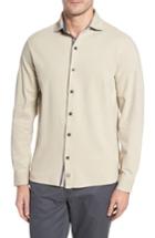 Men's Thaddeus Shively Pique Knit Sport Shirt - Beige