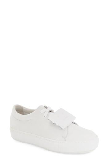 Women's Acne Studios 'adriana - Grain' Leather Sneaker Us / 41eu - White