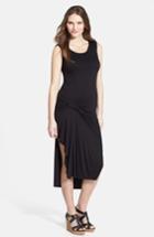 Women's Maternal America Pleated Maternity Dress - Black