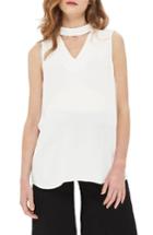 Women's Topshop Cutout Maternity Blouse Us (fits Like 2-4) - Ivory