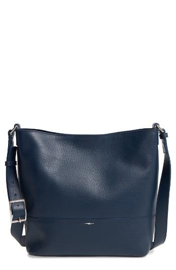 Shinola Small Relaxed Leather Hobo Bag - Blue
