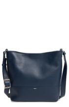 Shinola Small Relaxed Leather Hobo Bag - Blue