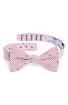Men's Southern Tide Charleston Dot Cotton & Silk Bow Tie, Size - Pink