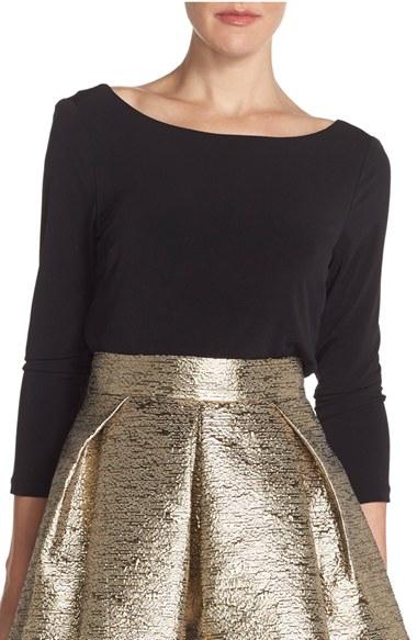 Women's Eliza J Knit V-back Top
