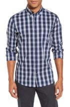Men's Nordstrom Men's Shop Spade Tech-smart Trim Fit Check Sport Shirt - Blue