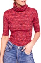 Women's Free People Sunshine Space Dyed Turtleneck - Blue