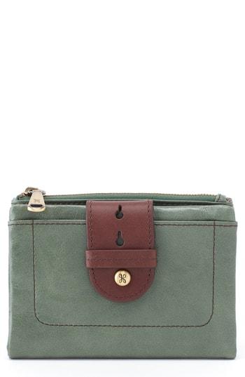 Women's Hobo Duske Leather Wallet - Green