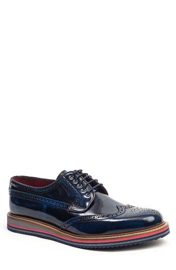 Men's Jared Lang Sandwich Sole Wingtip Oxford Eu - Blue