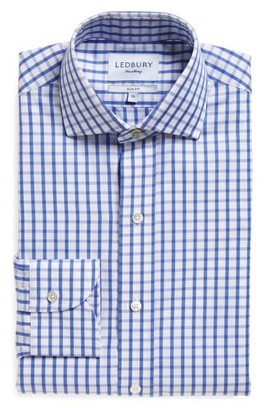 Men's Ledbury 'urbana Box' Slim Fit Check Dress Shirt