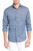 Men's New England Shirt Co. Regular Fit Jacquard Sport Shirt - Blue
