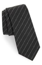 Men's Gucci Cyborg Logo Wool Tie, Size - Grey