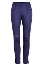 Women's Zeza B By Hue Side Slit Faux Suede Leggings - Blue