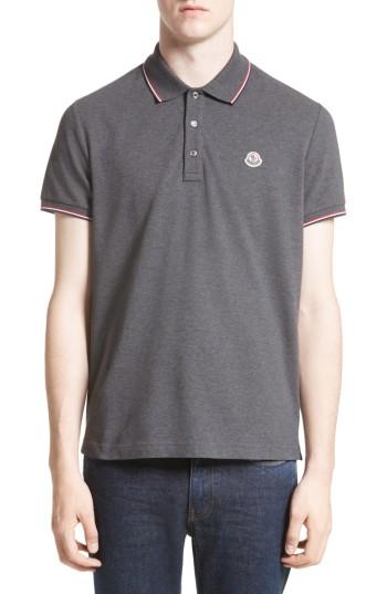 Men's Moncler Maglia Polo - Grey