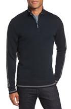 Men's Ted Baker London Sidney Quilted Quarter Zip Sweatshirt (m) - Blue
