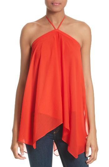 Women's Alice + Olivia Tish Chiffon Halter Top - Red