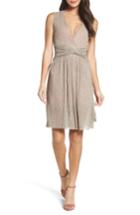 Women's French Connection Marcelle Fit & Flare Dress - Metallic