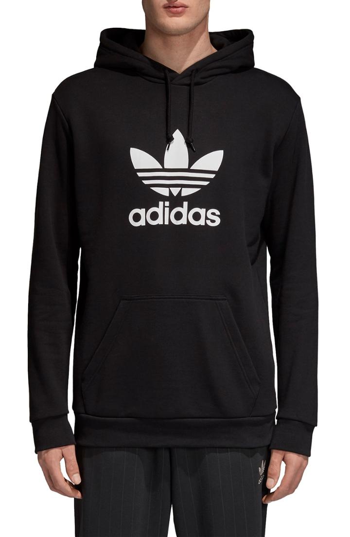 Men's Adidas Originals Trefoil Hoodie, Size - Black