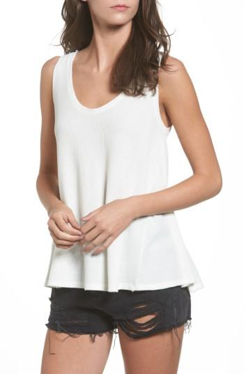 Women's Sun & Shadow Washed Thermal Tank - Ivory