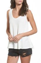Women's Sun & Shadow Washed Thermal Tank - Ivory