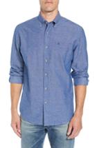 Men's Southern Tide Wave Regular Fit Indigo Sport Shirt - Blue