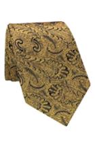 Men's Gitman Paisley Silk Tie, Size X-long - Yellow