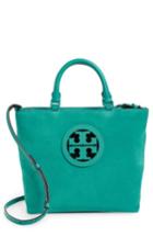 Tory Burch Small Charlie Suede Tote - Green