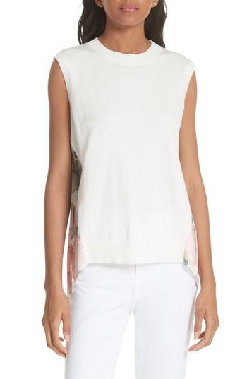 Women's Ted Baker London Clariey Sea Of Clouds Top - White