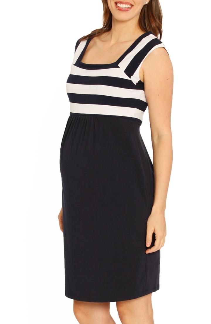 Women's Angel Maternity Drawstring Maternity Dress