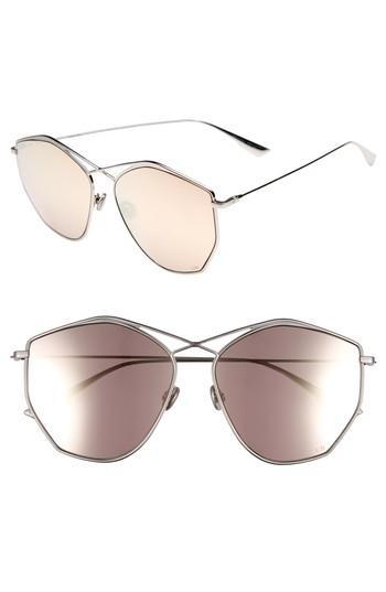 Women's Christian Dior 59mm Metal Sunglasses - Palladium
