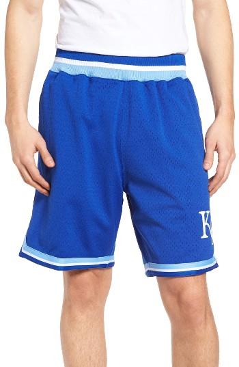 Men's Mitchell & Ness Playoff Win Kansas City Royals Mesh Warm-up Shorts