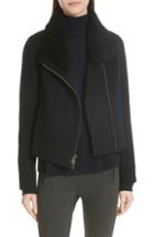 Women's Vince Double Face Genuine Shearling Collar Jacket