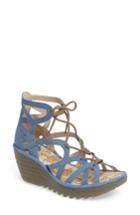 Women's Fly London 'yuke' Platform Wedge Sandal .5-7us / 37eu - Blue