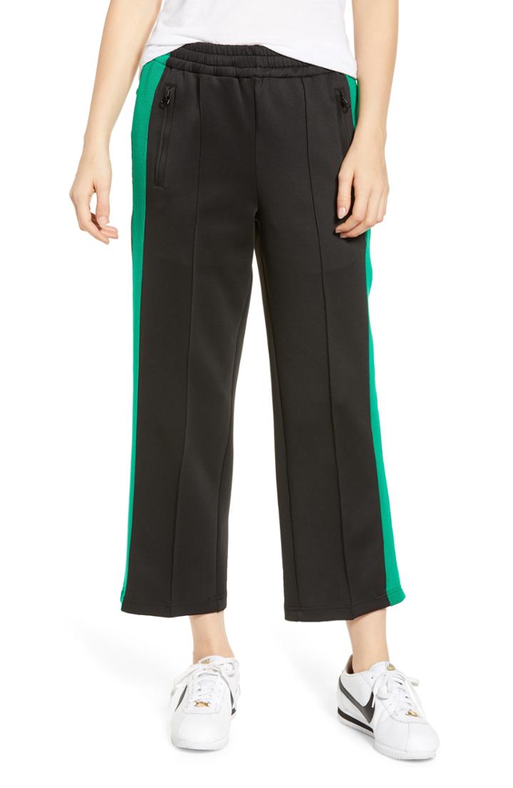 Women's Pam & Gela Stripe Crop Pants, Size - Black