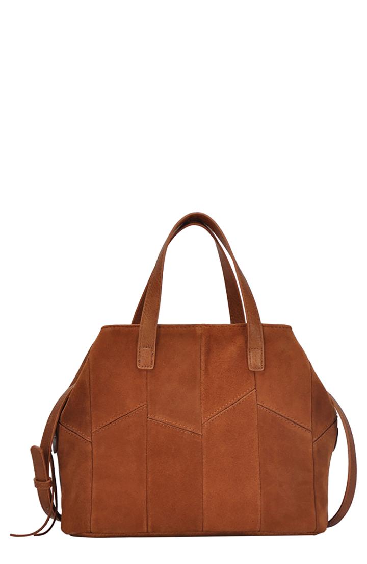 Antik Kraft Suede Patchwork Satchel - Brown