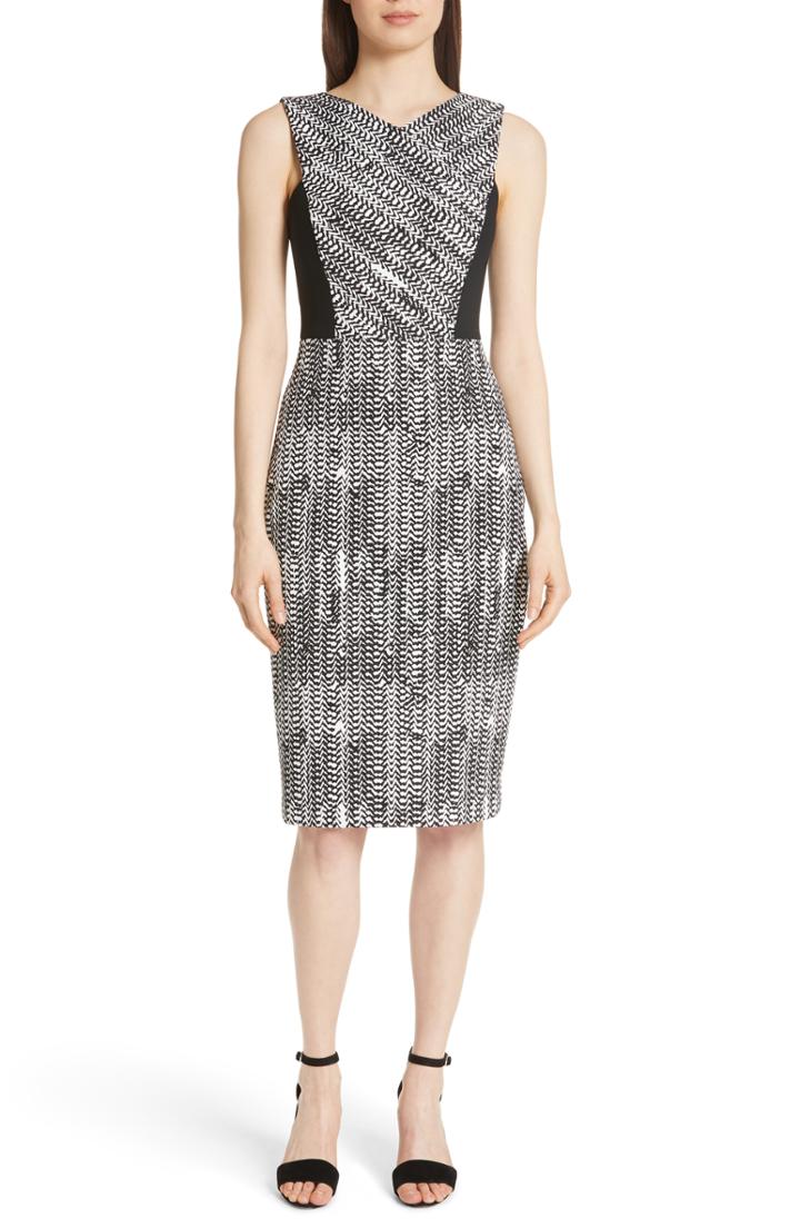 Women's Jason Wu Fruit Print Wrap Front Crepe Dress