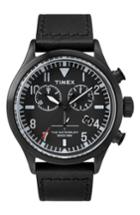 Men's Timex X Todd Snyder The Military Chronograph Leather Strap Watch Set, 42mm