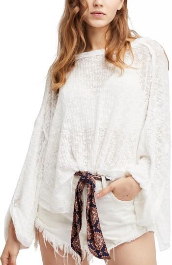 Women's Free People Island Girl Hacci Tee - White