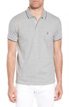 Men's French Connection Cotton Polo Shirt, Size - Grey