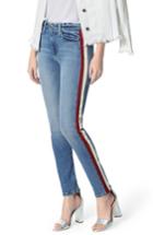 Women's Joe's Charlie Lambskin Leather Stripe High Waist Ankle Skinny Jeans