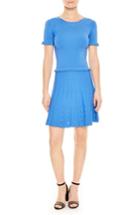 Women's Sandro Ruffle Trim Knit Dress - Blue