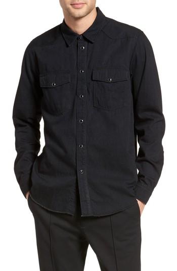 Men's Vince Western Chambray Sport Shirt - Black