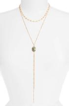 Women's Canvas Jewelry Layered Lariat Necklace