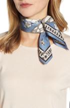 Women's Longchamp Tattoo Silk Scarf, Size - Blue