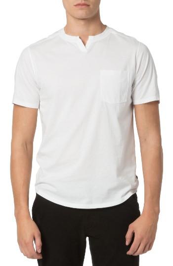 Men's Good Man Brand Notch Neck T-shirt, Size - White