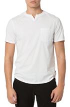 Men's Good Man Brand Notch Neck T-shirt, Size - White