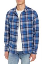 Men's Frame Classic Fit Flannel Shirt Jacket - Blue