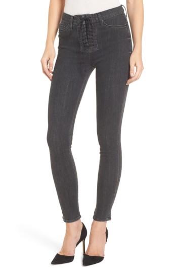 Women's Hudson Jeans Bullocks High Waist Lace-up Skinny Jeans - Grey