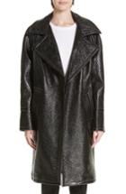 Women's Yigal Azrouel Oversized Laminated Tweed Coat - Black