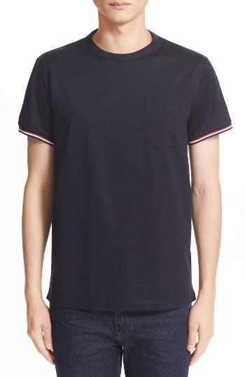 Men's Moncler Tipped Stripe Pocket T-shirt
