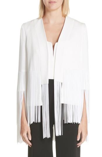 Women's Galvan Cortado Fringe Jacket - White